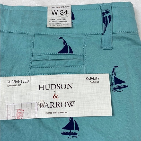 [ HUDSON & BARROW ] Sailboat Flat Front Shorts - Picture 3 of 3